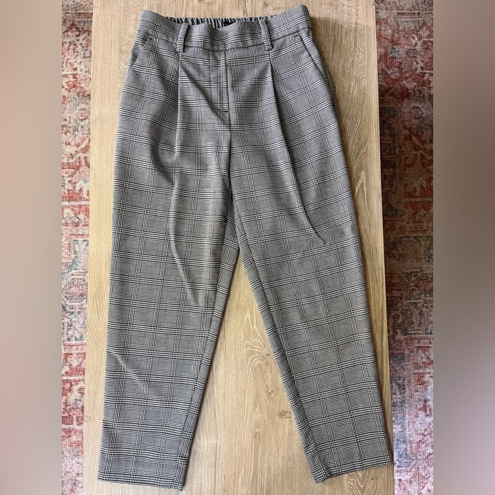 LOFT Houndstooth Cropped Pants